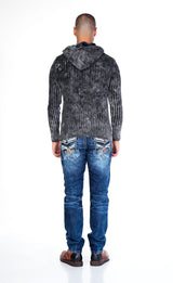 CD287 Jeans confortable pour hommes avec délavage en coupe droite
