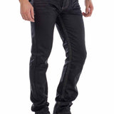 Jeans comodi da uomo CD295 in uno sguardo lucido in fila dritta