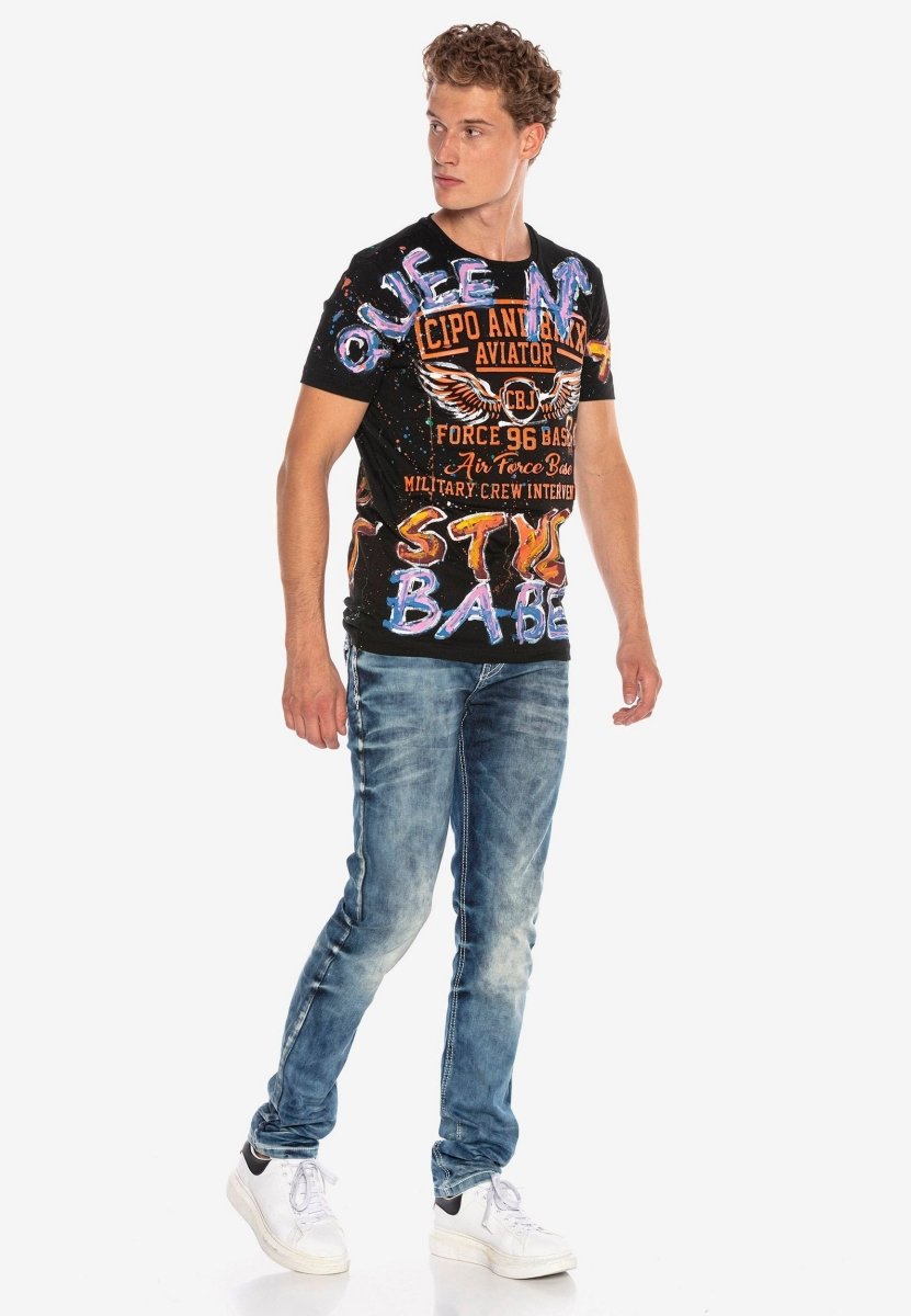 CD314 Jeans cómodos para hombres con costuras sutiles en forma recta