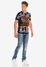 CD314 Jeans cómodos para hombres con costuras sutiles en forma recta