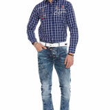 CD346 Jeans cómodos para hombres con un lavado informal