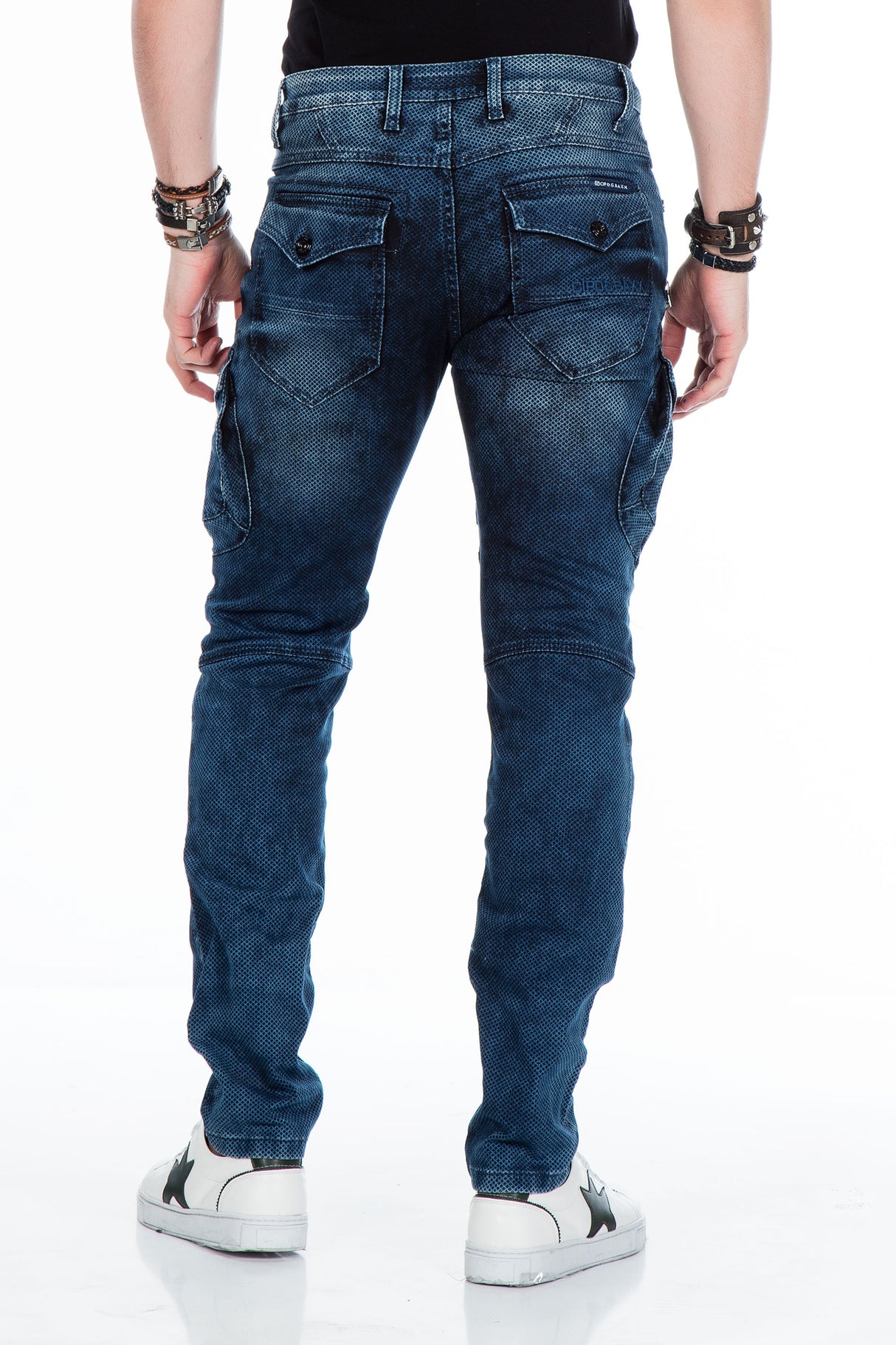 CD369 Skinny Men's Jeans with cool Applications