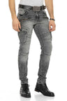 CD369 Jeans tubulaires pour hommes avec applications cools