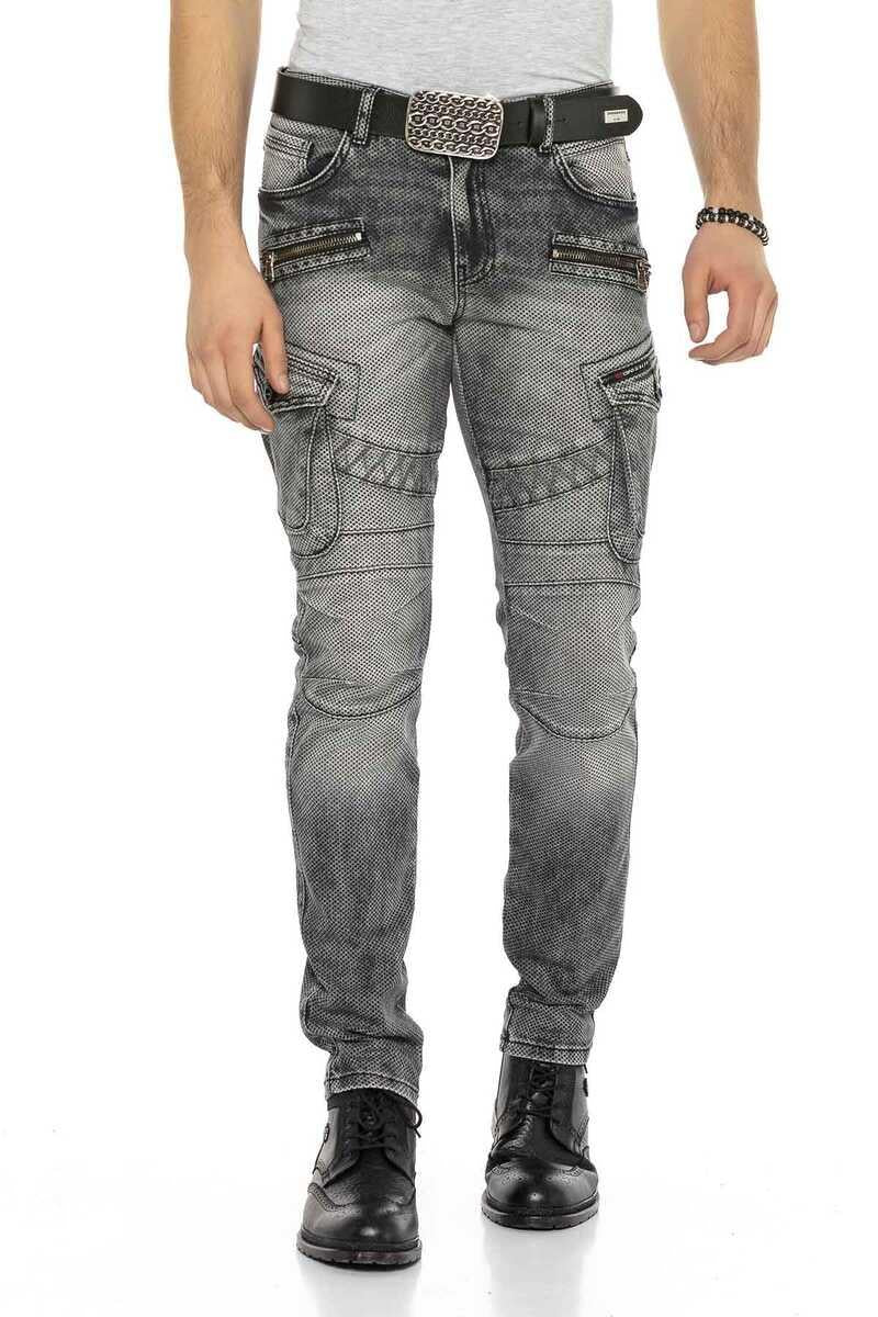 CD369 Skinny Men's Jeans with cool Applications