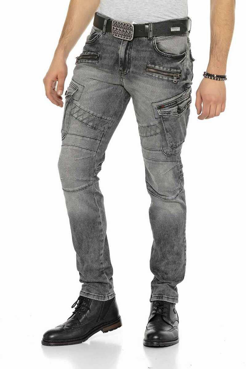 CD369 Skinny Men's Jeans with cool Applications