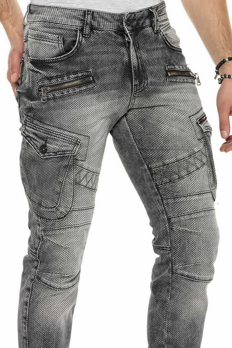 CD369 Skinny Men's Jeans with cool Applications