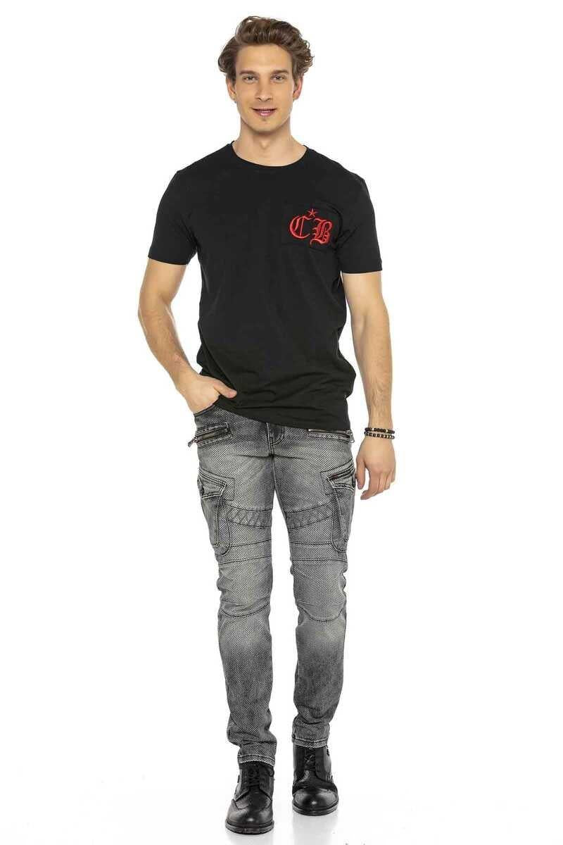 CD369 Skinny Men's Jeans with cool Applications
