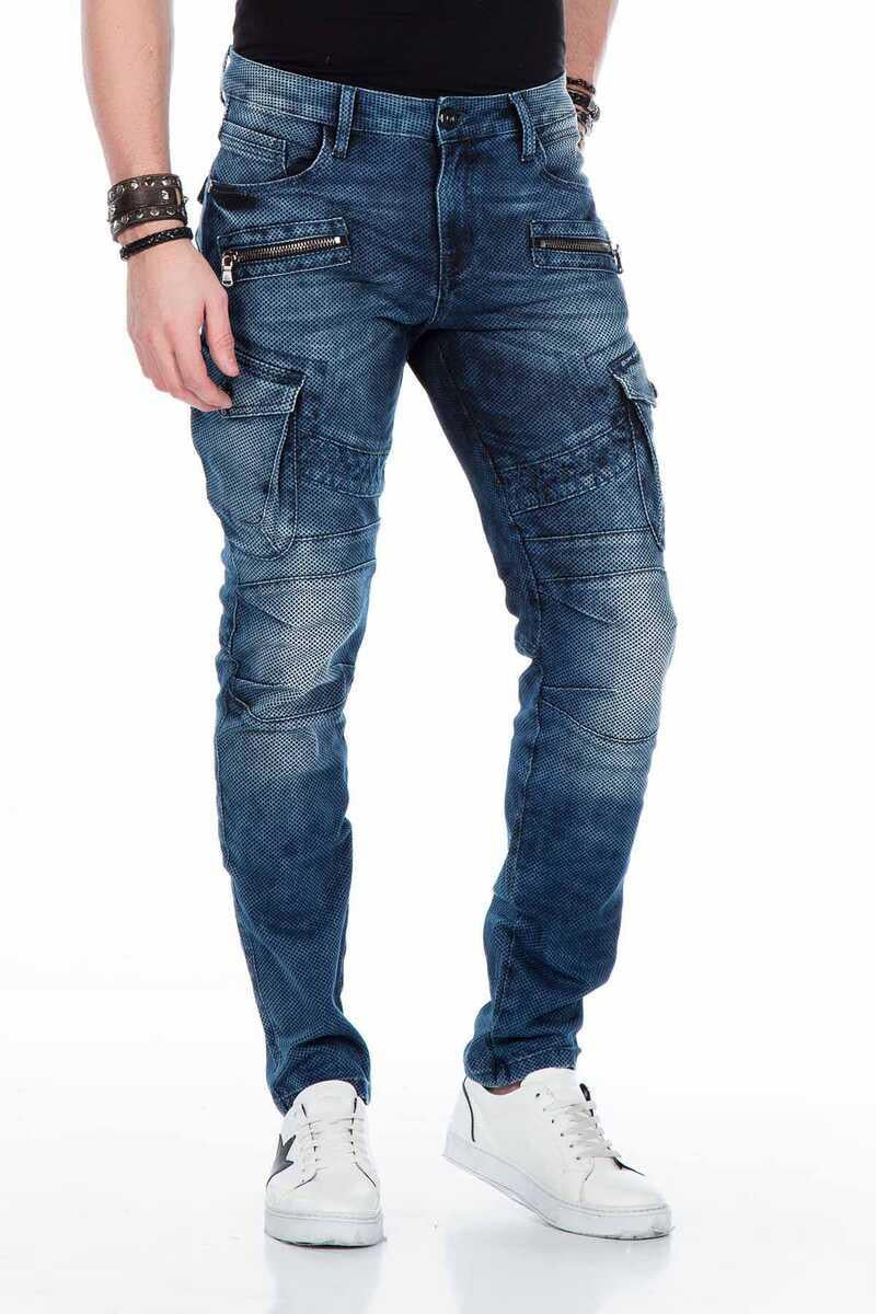 CD369 Skinny Men's Jeans with cool Applications