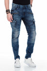 CD369 Skinny Men's Jeans with cool Applications