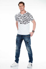 CD369 Skinny Men's Jeans with cool Applications