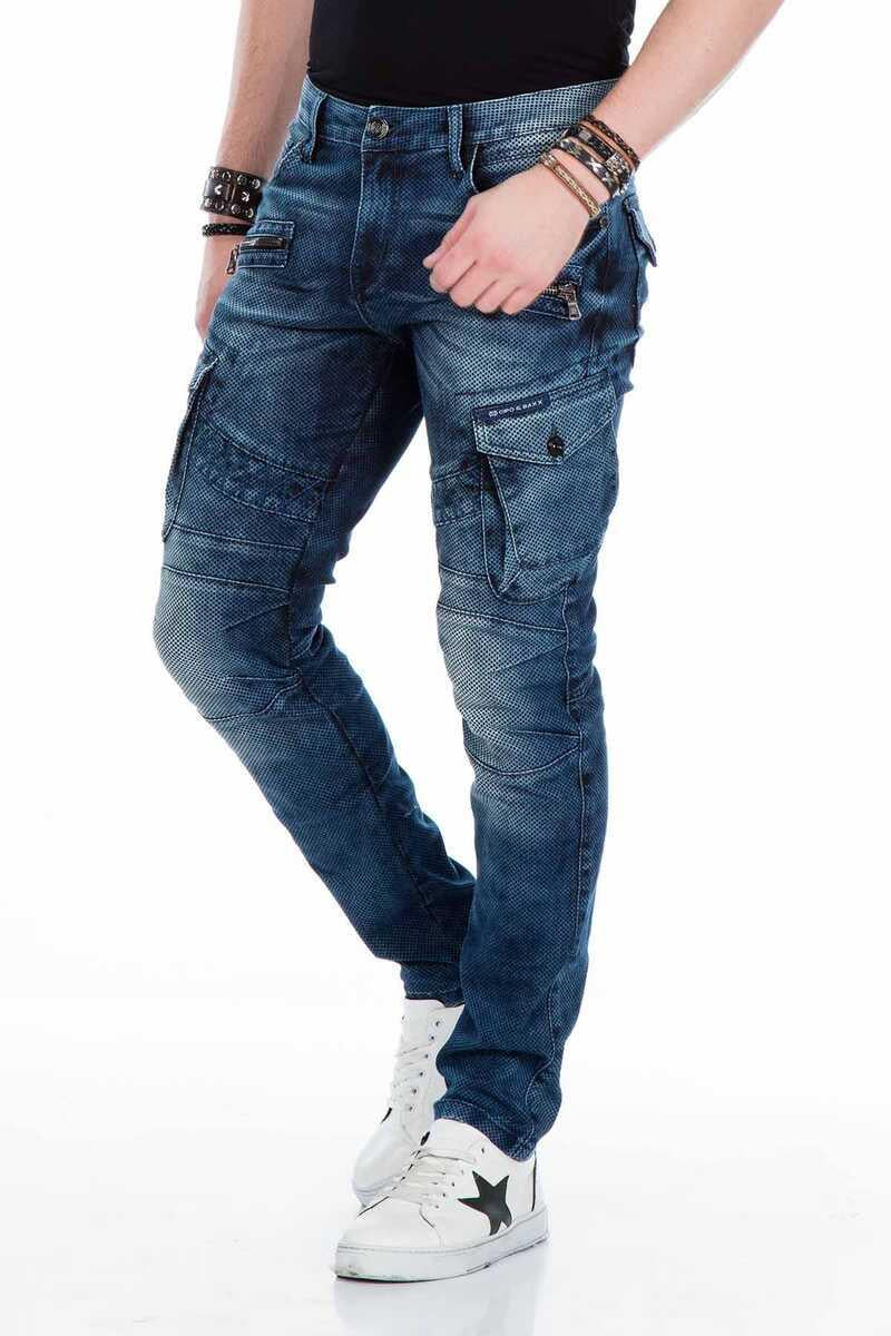 CD369 Skinny Men's Jeans with cool Applications