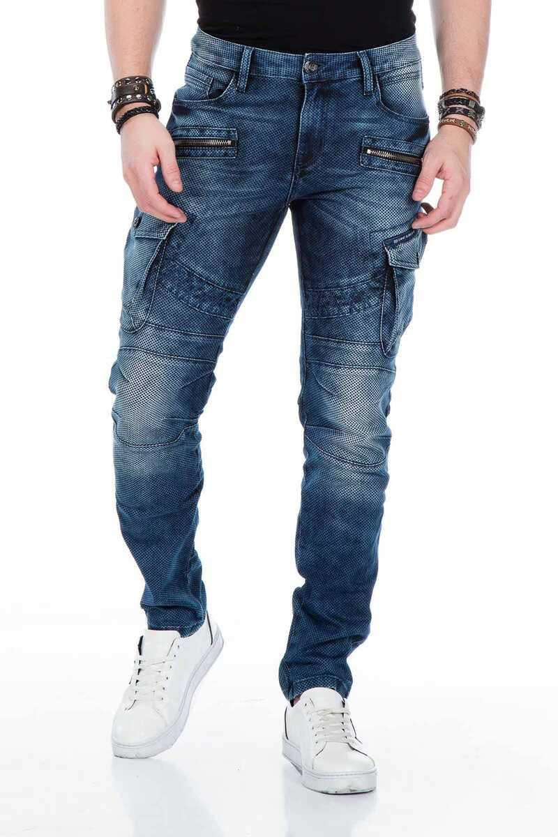 CD369 Skinny Men's Jeans with cool Applications