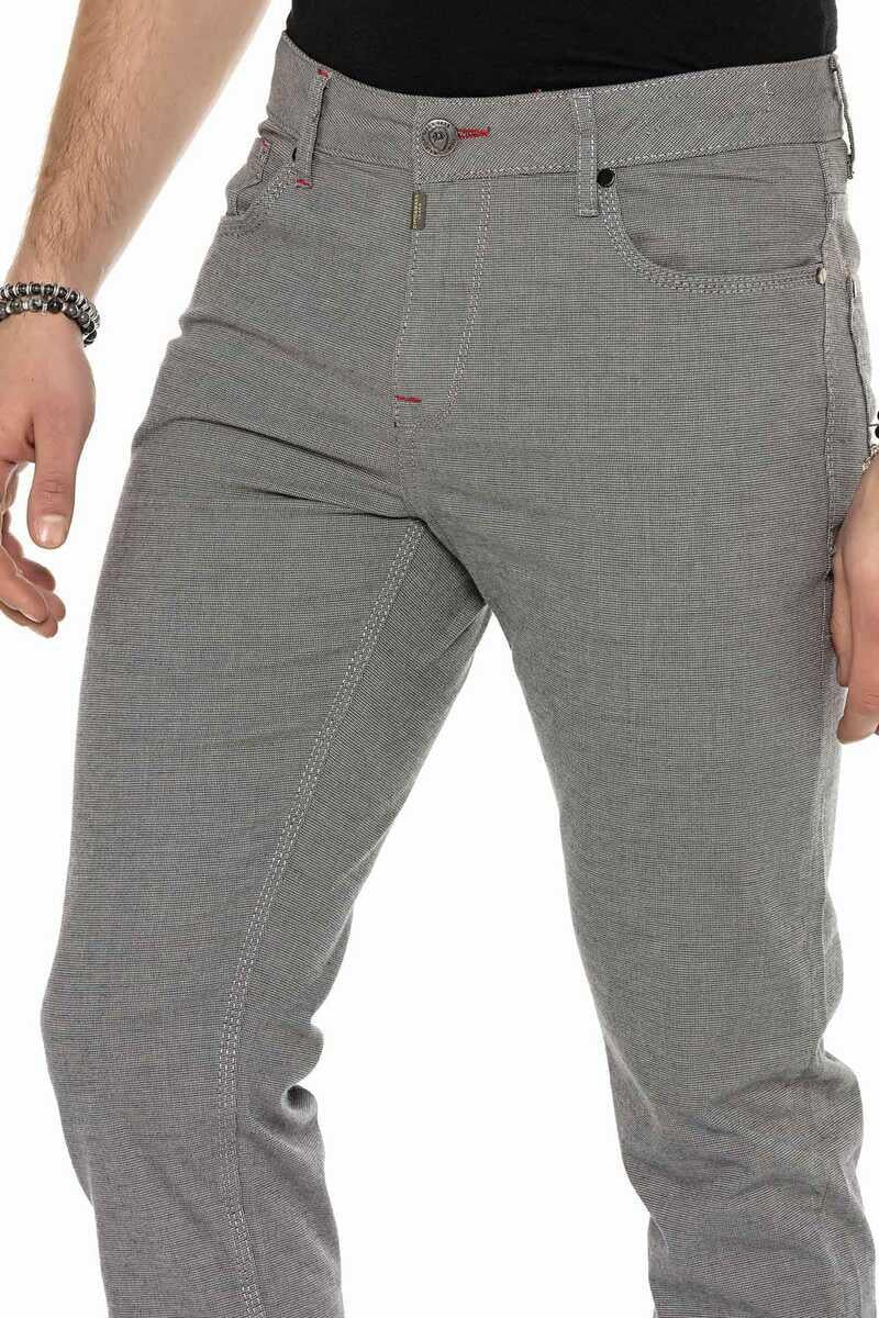 CD372B  Pantalones de tela para hombres en un corte recto de moda