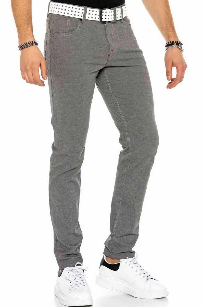 CD372B  Pantalones de tela para hombres en un corte recto de moda