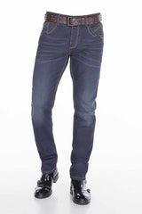 CD381 Jeans cómodos para hombres con corte clásico
