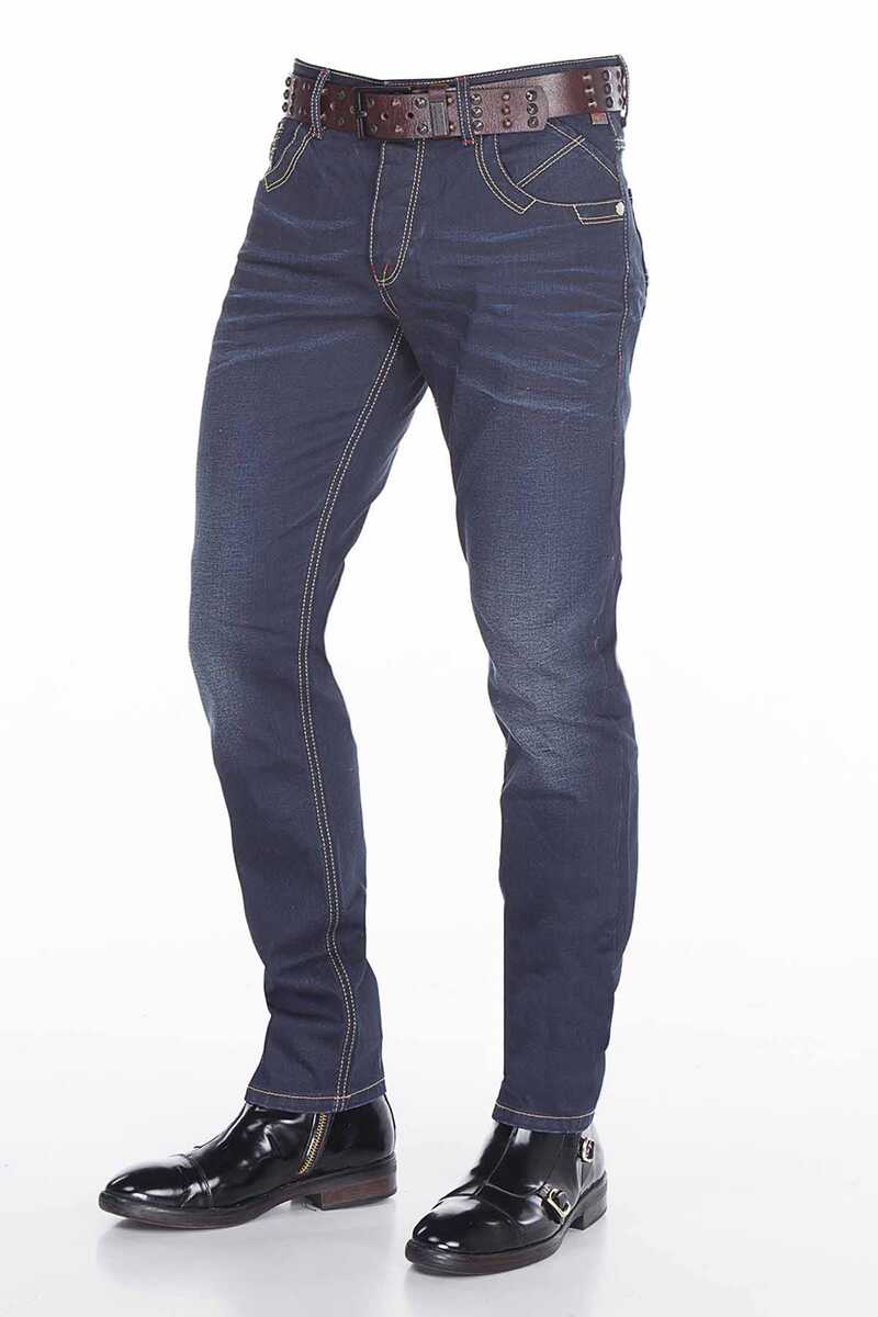 CD381 Jeans cómodos para hombres con corte clásico