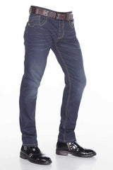 CD381 Jeans cómodos para hombres con corte clásico