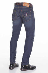 CD381 Jeans cómodos para hombres con corte clásico