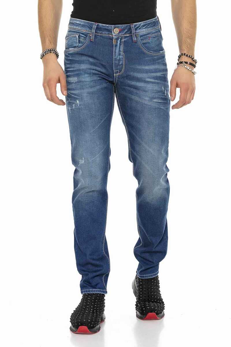 CD386 Jeans cómodos para hombres en un estilo práctico de 5 bolsillos