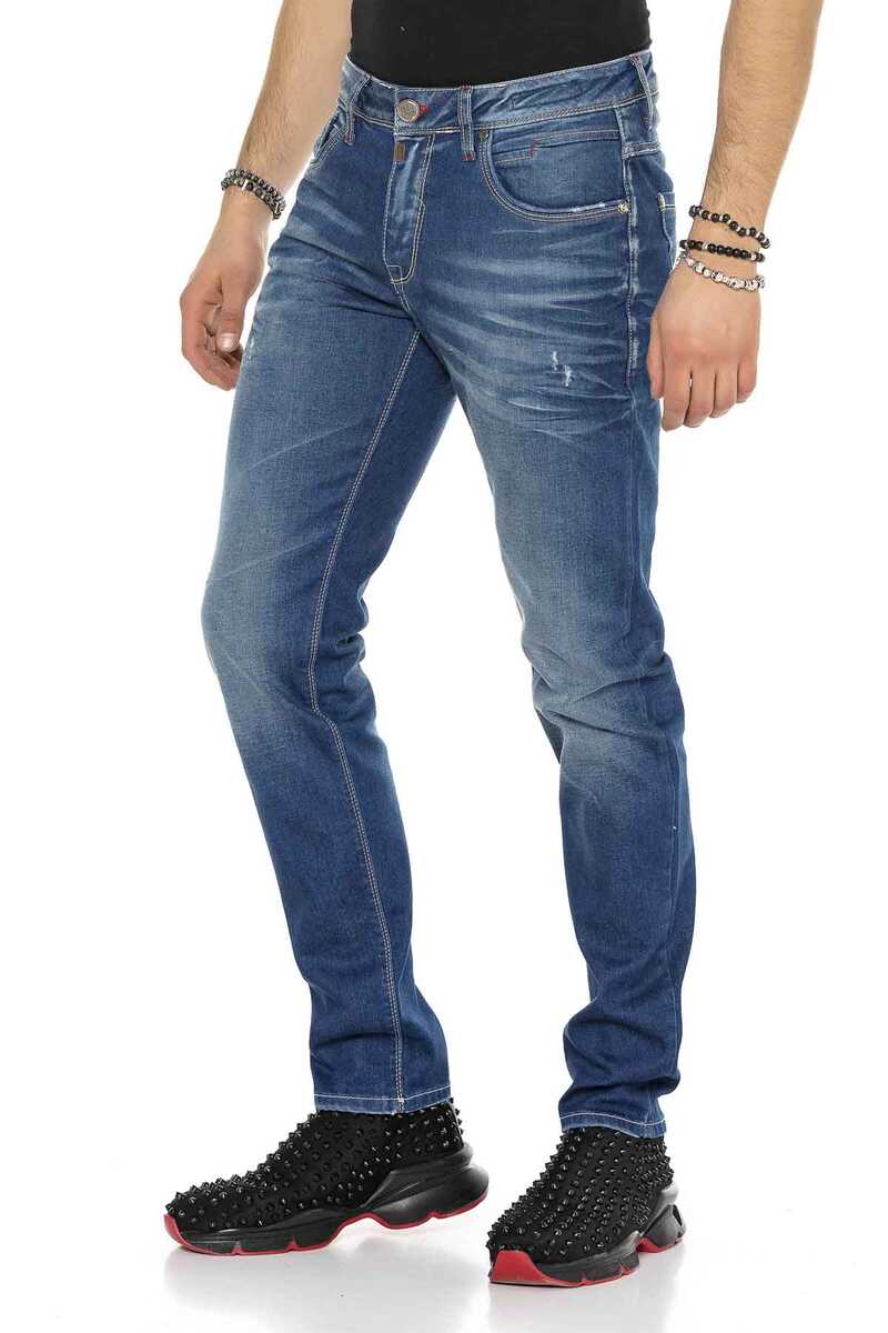 CD386 Jeans cómodos para hombres en un estilo práctico de 5 bolsillos