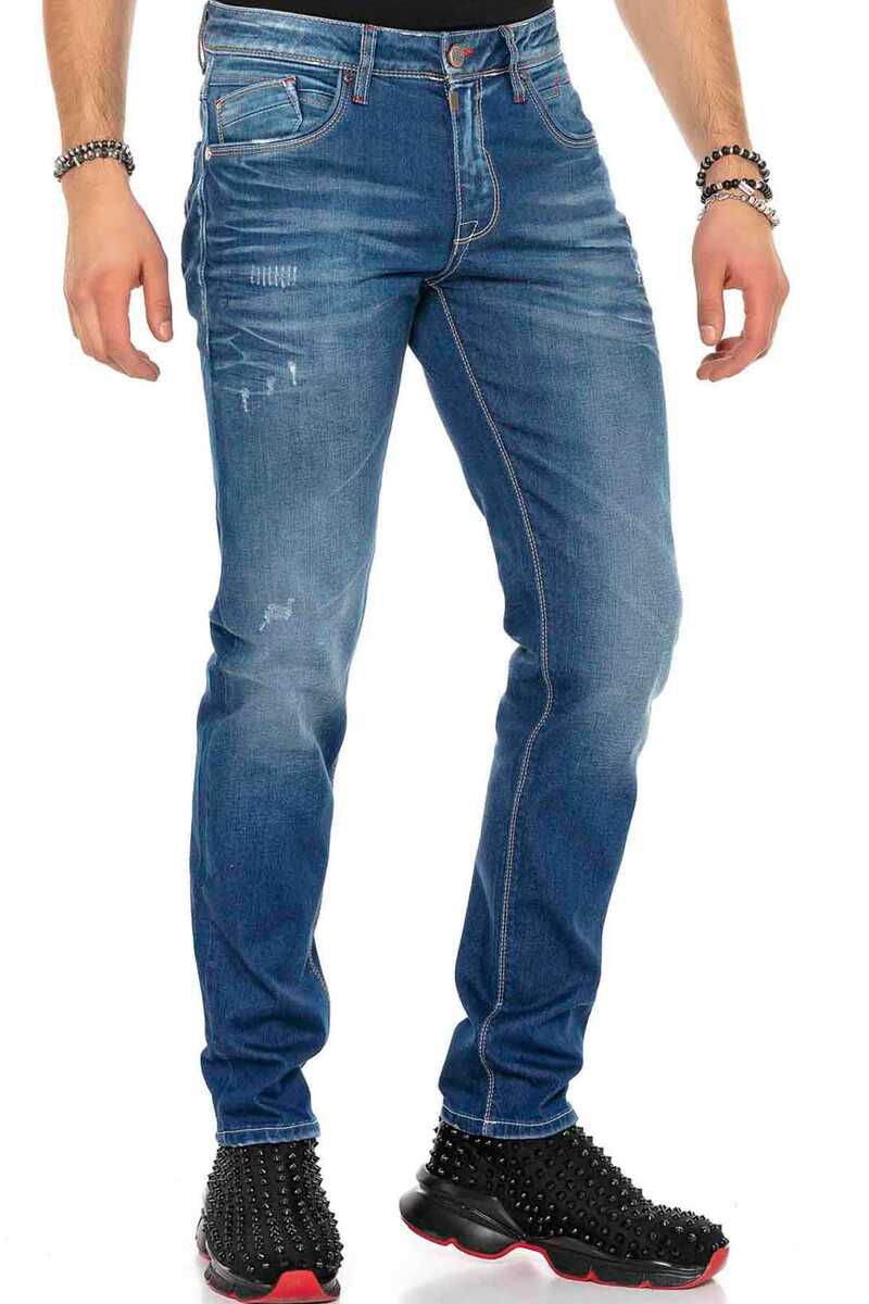CD386 Jeans cómodos para hombres en un estilo práctico de 5 bolsillos