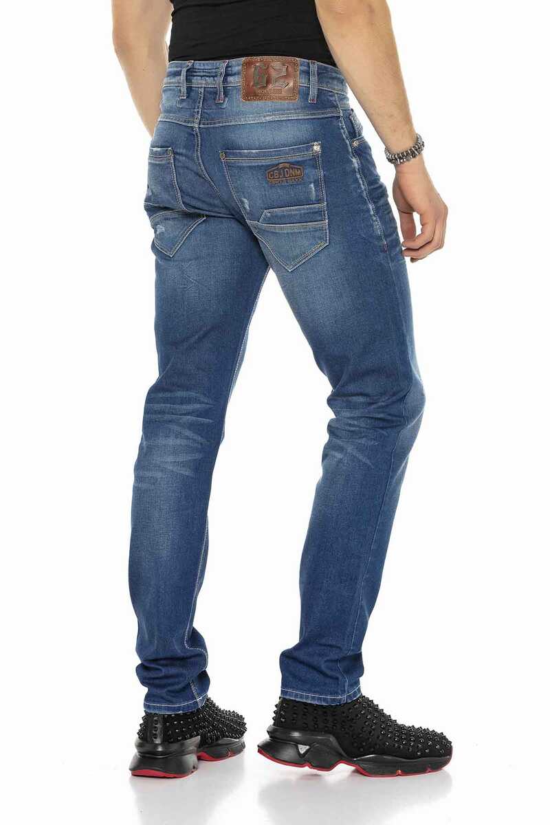 CD386 Jeans cómodos para hombres en un estilo práctico de 5 bolsillos