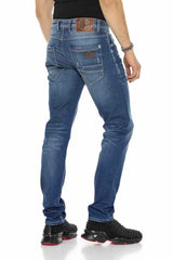 CD386 Jeans cómodos para hombres en un estilo práctico de 5 bolsillos
