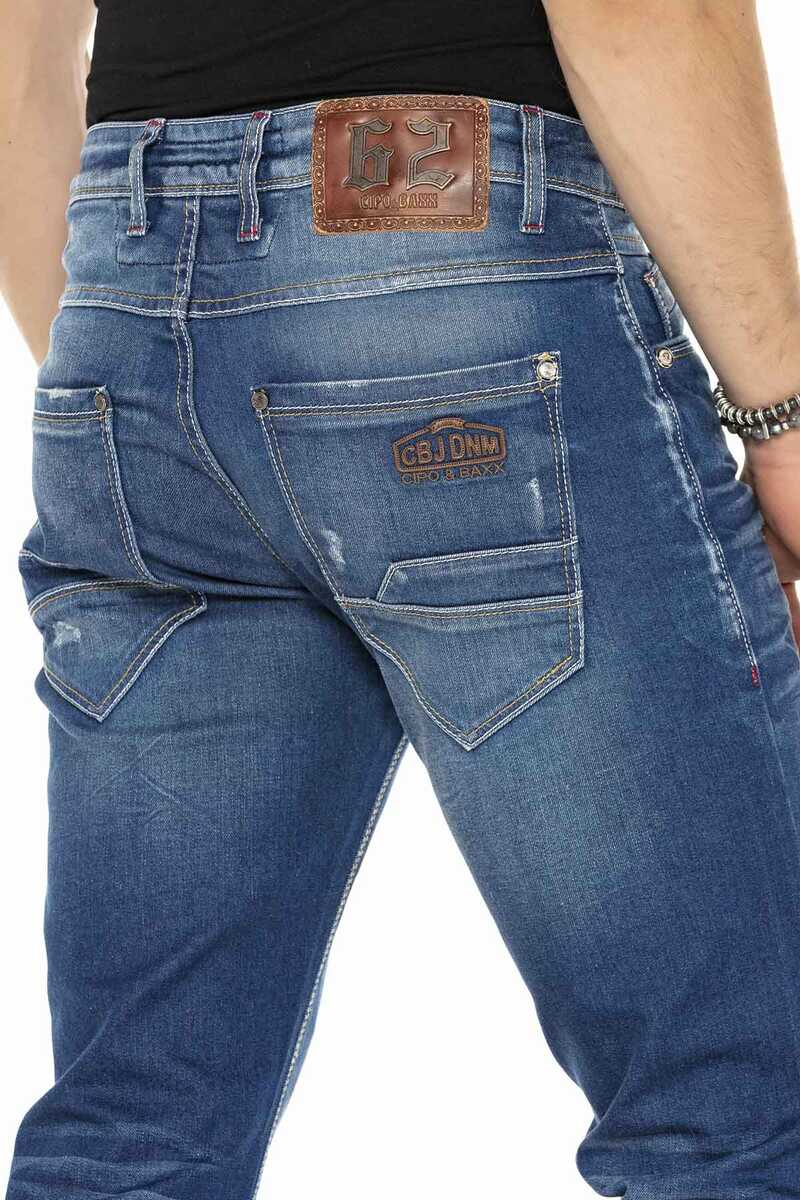 CD386 Jeans cómodos para hombres en un estilo práctico de 5 bolsillos