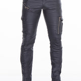 CD405 jeans confortable pour hommes avec des fermetures éclair décoratives cool en coupe droite