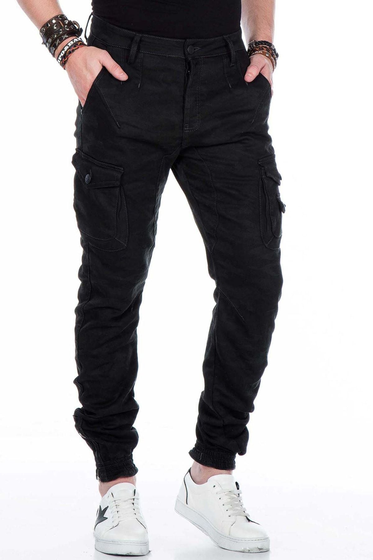 CD422 Heren Cargo Jeans met een elastische Zoom
