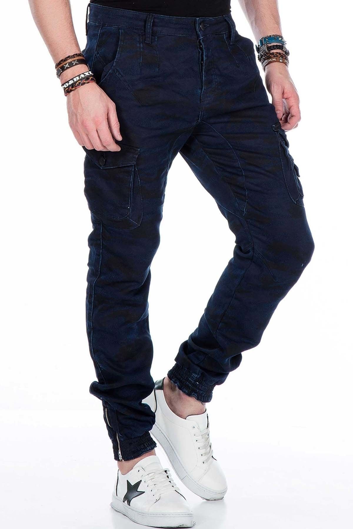 CD422 Heren Cargo Jeans met een elastische Zoom