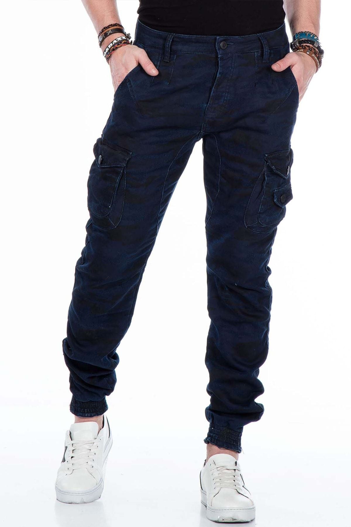 CD422 Heren Cargo Jeans met een elastische Zoom