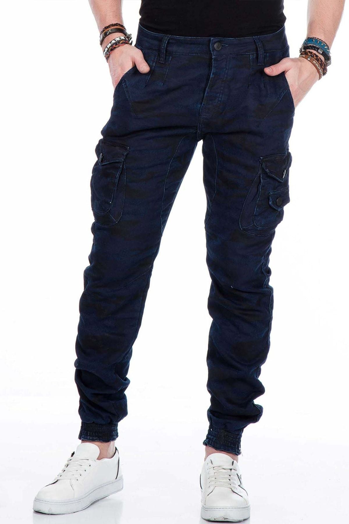CD422 Heren Cargo Jeans met een elastische Zoom