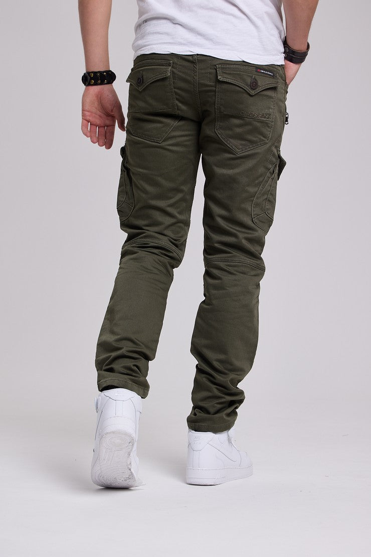 CD424 Heren Cargobroek in trendy Biker-Stijl