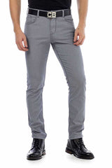 CD432 Men's fabric trousers in the fashionable slim fit cut