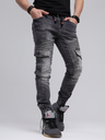 Jeans delgados de hombres CD446 con puños elásticos en el dobladillo