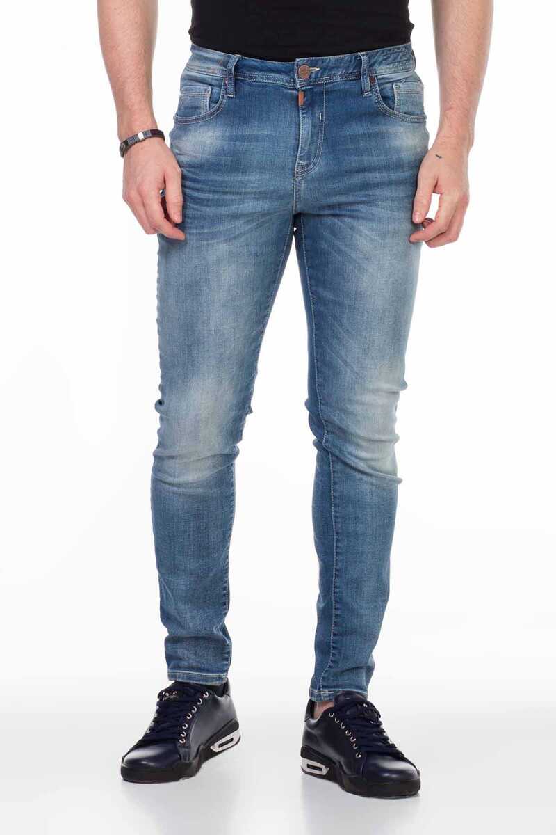 Jeans slim-fit da uomo CD456 con look lavato