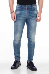 Jeans slim-fit da uomo CD456 con look lavato