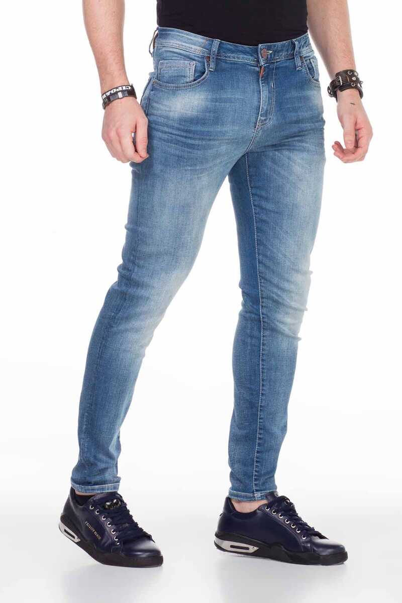 Jeans slim-fit da uomo CD456 con look lavato