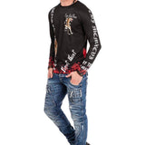 CD466 Jeans tube pour homme avec triple ceinture en coupe droite