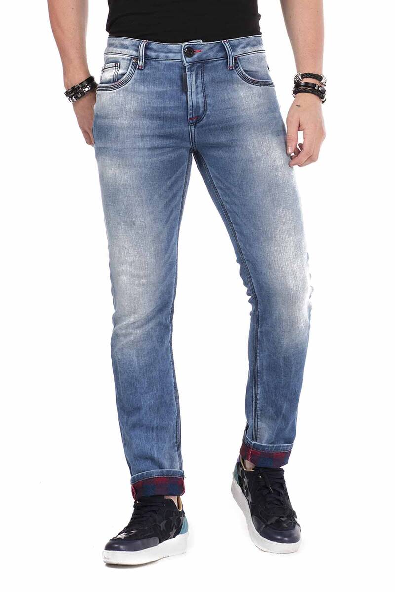 CD469 Slim-fit jeans voor heren met een onderscheidende wassen