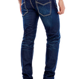 CD471 Jeans slim-fit pour hommes avec détails de lavage pointus