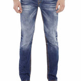 CD483 Men Slim-Fit-Jeans with embroidered back pockets