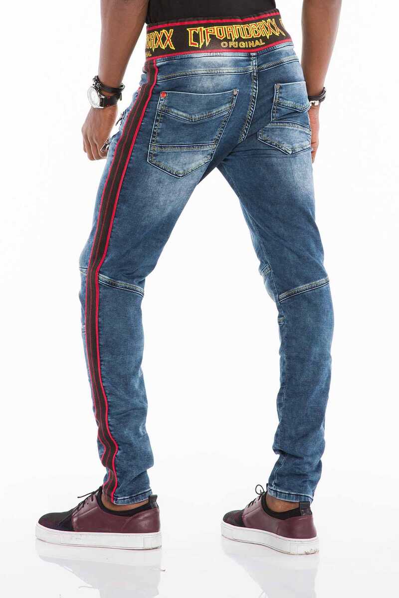 CD504 Men's comfortable jeans with a cord in Slim Fit