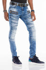 CD505 Jeans confortable pour hommes, look stylé, coupe slim.