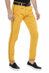 CD511 Chino -broek voor heren met modieuze decoratieve stiksels