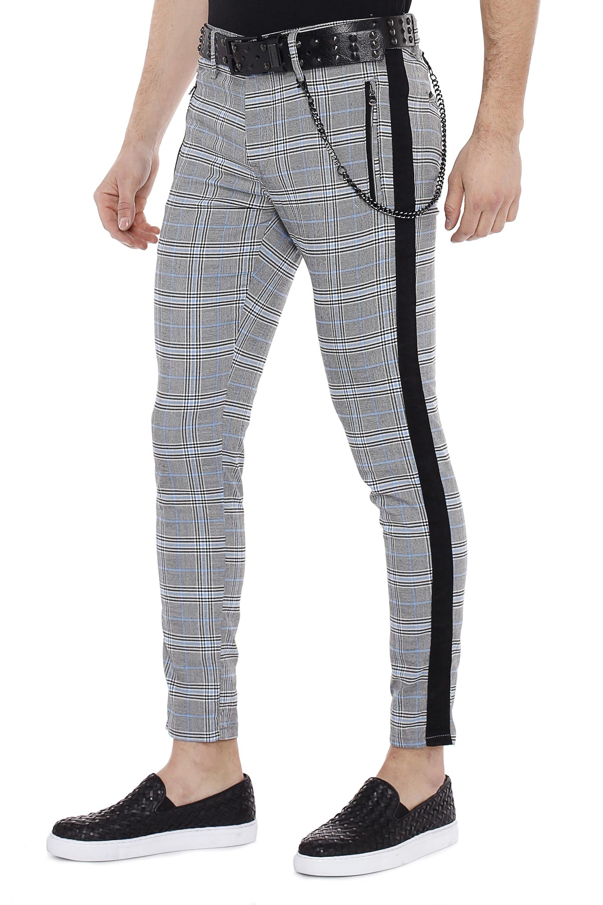 Pantalones de tela para hombres CD518 con un patrón de caroma