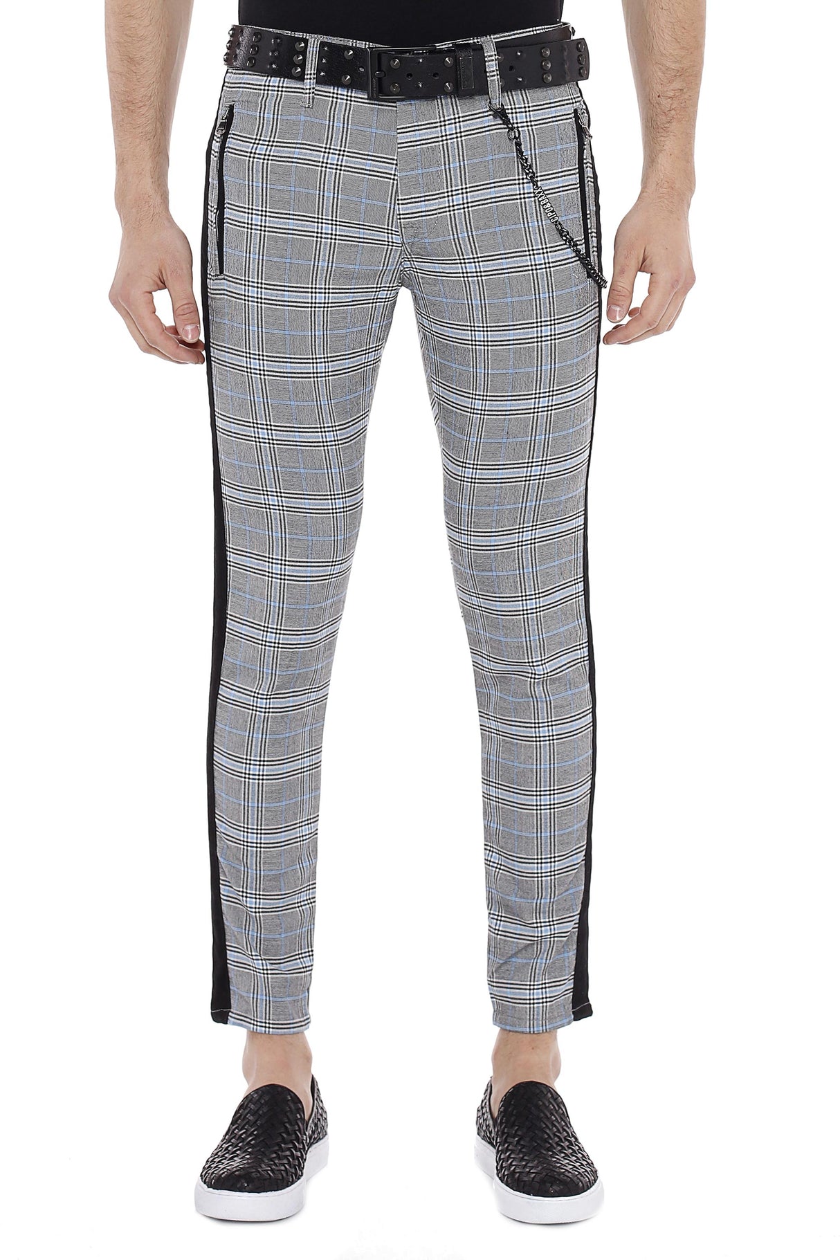 Pantalones de tela para hombres CD518 con un patrón de caroma