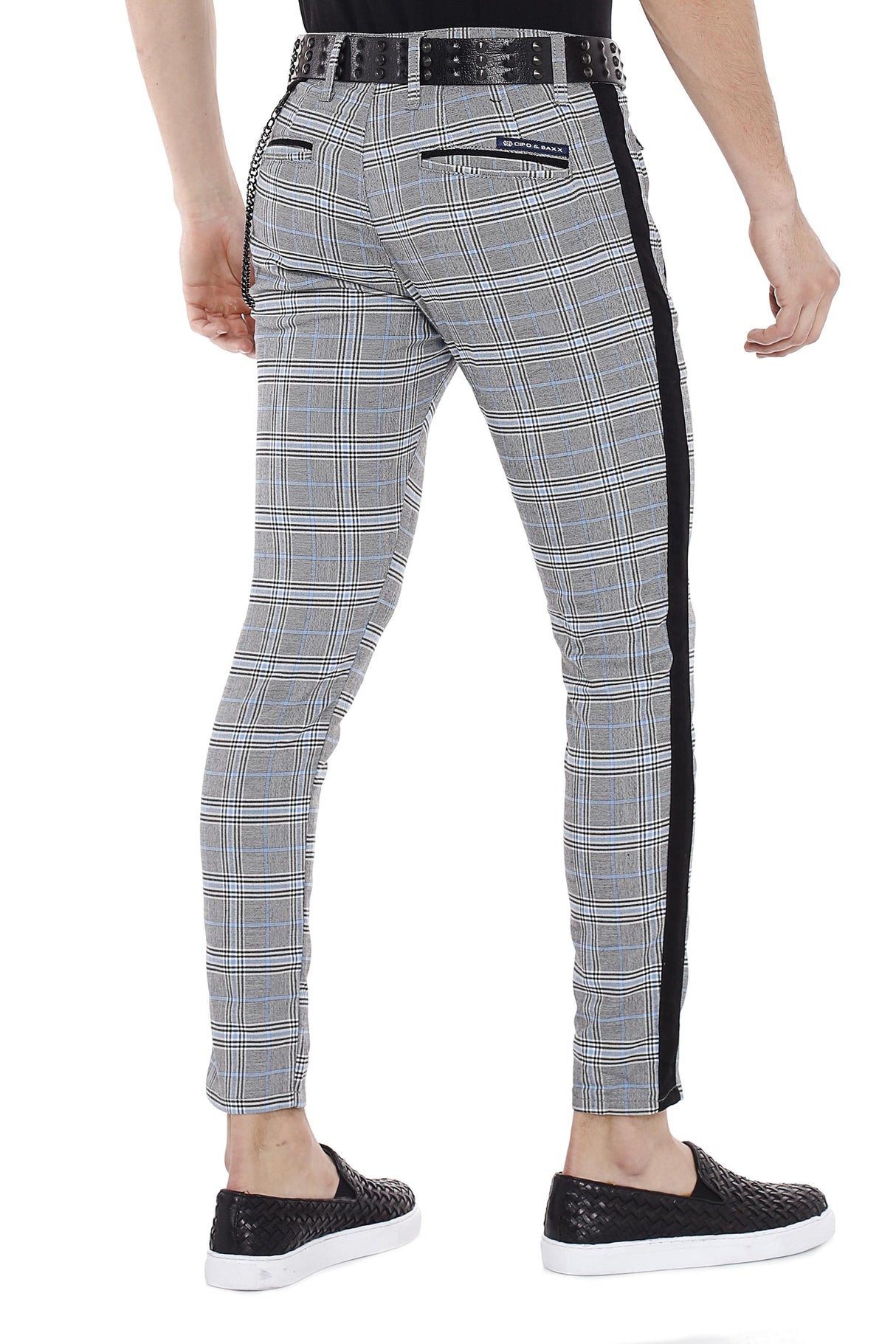 Pantalones de tela para hombres CD518 con un patrón de caroma