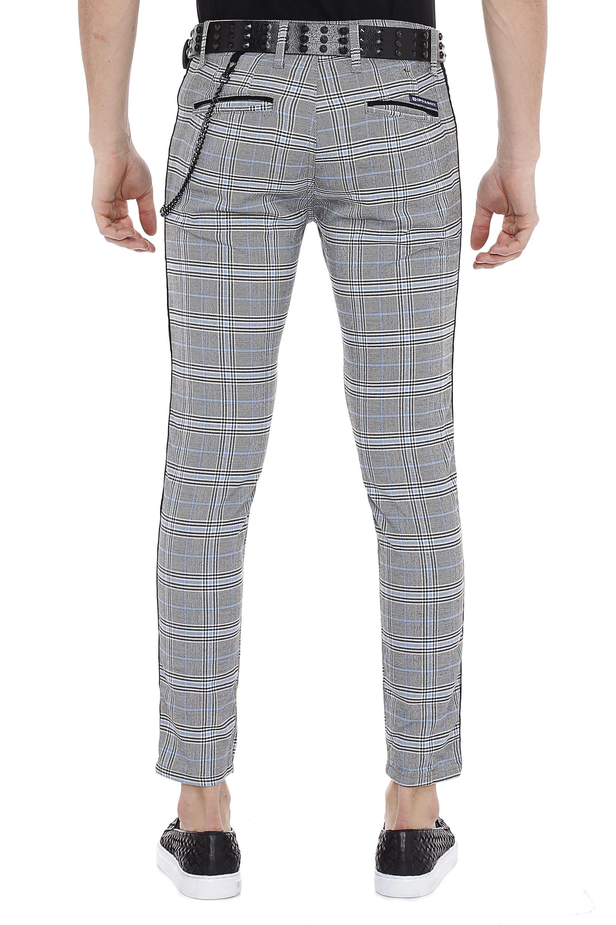 Pantalones de tela para hombres CD518 con un patrón de caroma